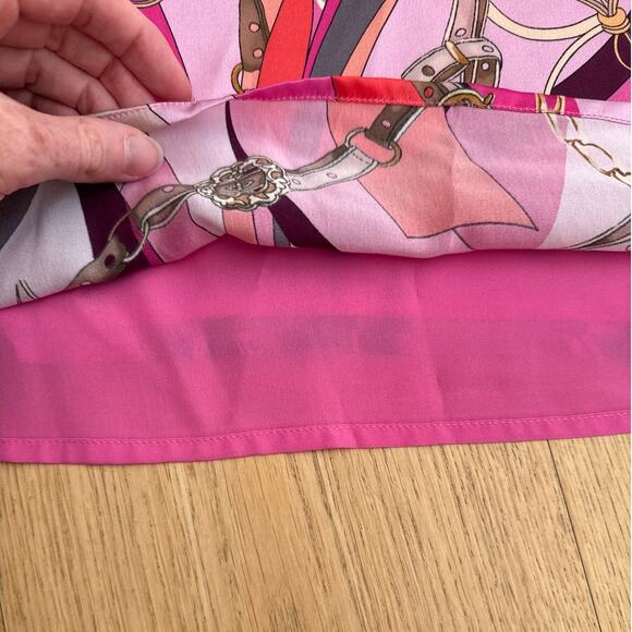 L'Agence V Neck Cami Top Jane Size L Pink Purple Gold - Picture 2 of 5